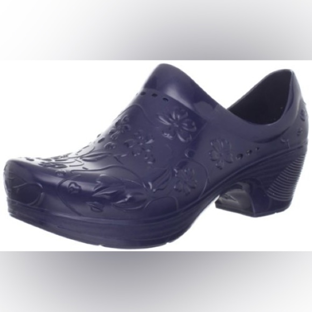 Dansko Purple Floral Clog Mule